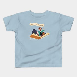 Reading is a ticket to adventure, book lover,   book reading,   reading day, Kids T-Shirt